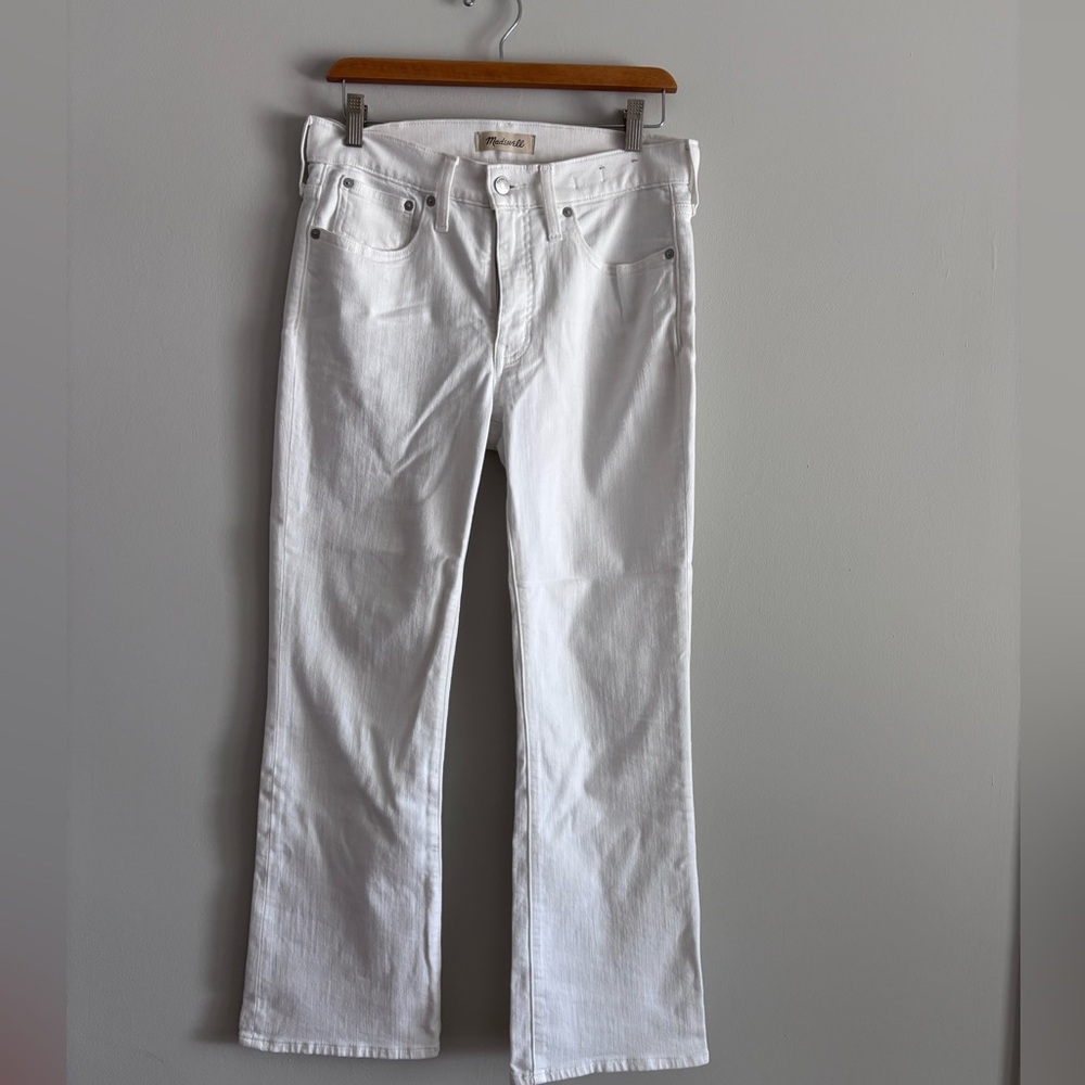 MADEWELL Kick Out Crop White Jeans, size 27, used good condition - Picture 2 of 8